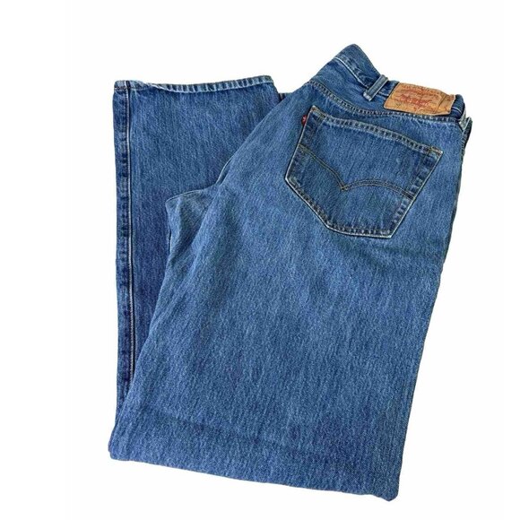 Levis 501 Mens 38x32 (Actual 37x30) Button Fly Jeans 100% Cotton EUC